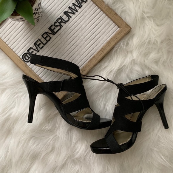 Strappy Heel Open Toe Stiletto Black - Picture 6 of 8